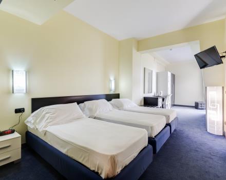 The triple rooms of the Best Western Hotel Class for families and groups